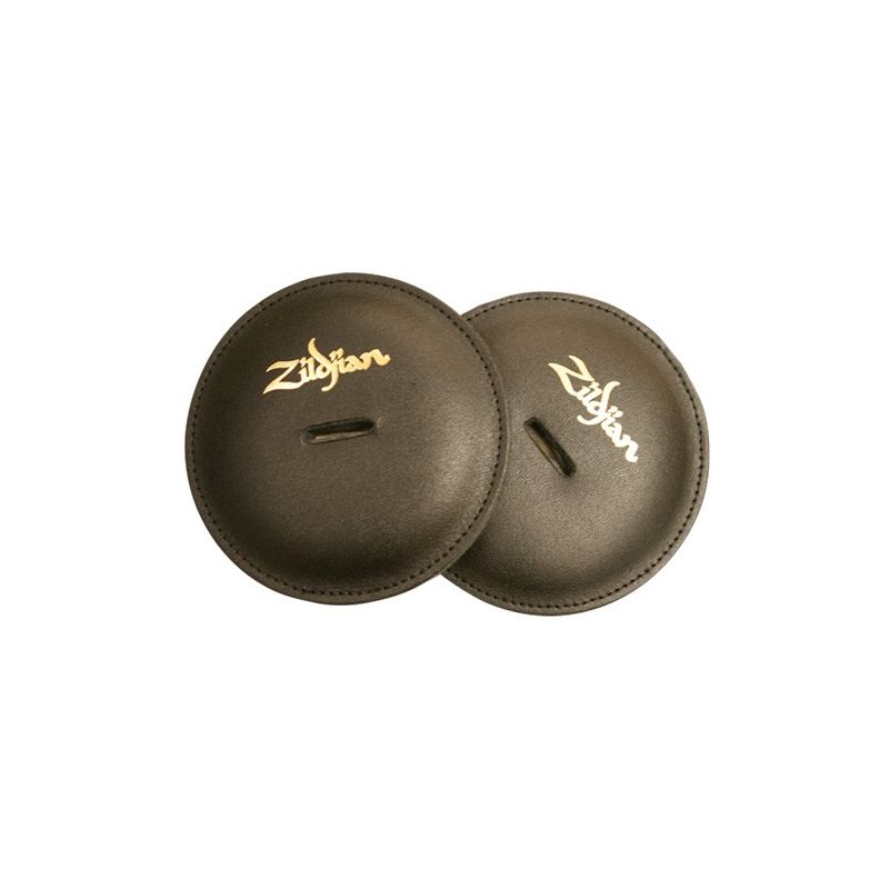 Zildjian P0751 Leather Hand Cymbal Pad - Paire De Coussins Pour Lanières De Cymbales Noirs