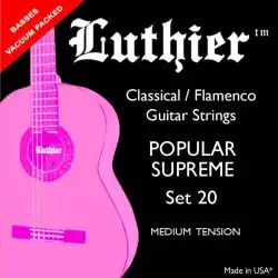 LUTHIER SET20 Juego de cuerdas guitarra clasica tensión media