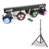 Compra max partybar barra con 2 focos par 3 leds 4-en-1 rgbw + 2 jellymoon al mejor precio