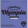 Olympia Artisan Classical Guitar Coated Strings, Silver Black Nylon, Normal Tension