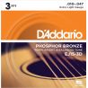 Compra daddario ej15 - phosphor bronze extra light (pack 3 juegos) al mejor precio