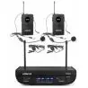 Vonyx WM82 Microfono inalambrico digital UHF 2 canales con 2 micros de cabeza