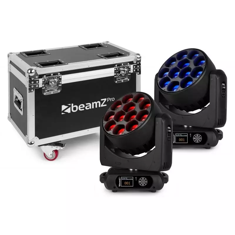 Beamz MHL1240 Cabeza Movil 12X40w 2 uds en Flightcase